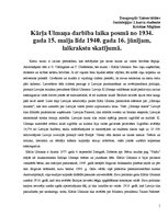 Eseja 'K.Ulmaņa darbība laika posmā no 1934.gada 15.maija līdz 1940.gada 16.jūnijam lai', 1.