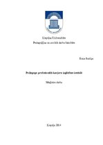 Diplomdarbs 'Pedagoga profesionālā karjera izglītības iestādē', 1.