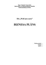 Biznesa plāns 'SIA "Wolf auto moto"', 1.