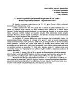 Eseja 'Latvijas Republikas parlamentārais periods 20.-30.gados', 1.