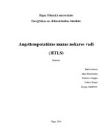 Eseja 'Augsttemperatūras mazas nokares vadi', 1.