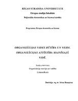 Konspekts 'Organizācijas vides būtība un veidi. Organizācijas attīstība mainīgajā vidē', 1.