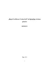 Konspekts '"Royal Caribbean Cruises Ltd" kā ilgtspējīga tūrisma piemērs', 1.