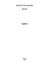 Referāts 'Sajūtas', 1.