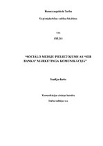 Referāts 'Sociālo mediju pielietojums AS "SEB banka" mārketinga komunikācijā', 1.