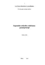 Referāts 'Līgumisko attiecību veidošanas pamatprincipi', 1.