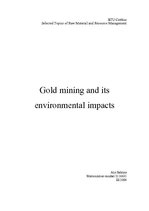 Konspekts 'Gold Mining and Its Environmental Impacts', 11.