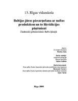 Referāts 'Baltijas jūras piesārņošana ar naftas produktiem un tās likvidācijas paņēmieni', 1.
