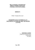 Referāts 'Diskriminācijas novēršana un vienlīdzīga attieksme pret sievietēm Latvijā', 1.