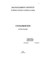 Konspekts 'Civilprocess', 1.