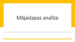 Prezentācija 'Uzņēmuma mājaslapas analīze', 1.