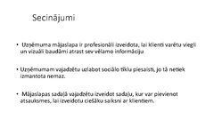 Prezentācija 'Uzņēmuma mājaslapas analīze', 10.