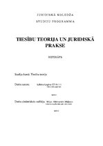 Referāts 'Tiesibu teorija', 1.