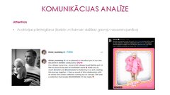 Prezentācija 'Inovatīvas sadarbības komunikācijas analīze: BALMAIN X BARBIE', 9.