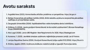 Prezentācija 'Organizatoriski - tiesiskās biznesa formas Latvijā 2025.-2026.gadā', 14.