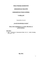 Konspekts 'Zīme, kods, signifikācija un nozīme. Retorika un pārliecināšana', 1.
