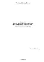 Biznesa plāns 'Business Plan LTD "Bound2Sound"', 1.