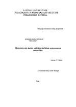 Referāts 'Motivācija kā skolas vadītāja darbības neatņemama sastāvdaļa', 1.