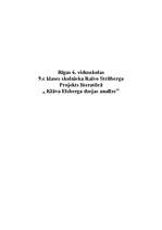 Konspekts 'Klāva Elsberga dzejas analīze', 1.