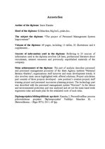 Diplomdarbs 'Personālvadības procesa pilnveidošanas projekts', 3.