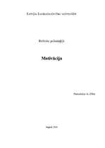 Referāts 'Motivācija, tās ietekme uz cilvēku', 1.