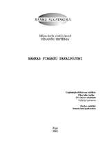 Referāts 'Bankas finanšu pakalpojumi', 1.