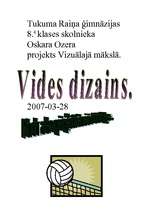 Konspekts 'Vides dizains. Projekta darbs vizuālajā mākslā', 1.