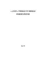 Referāts 'Kompānijas "AVON Cosmetics" vīzija un misija, to formulējums', 1.