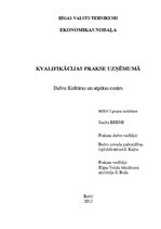 Prakses atskaite 'Kultūras un atpūtas centrs', 1.