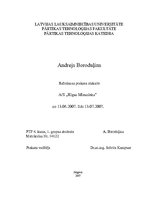 Prakses atskaite 'Ražošanas prakse a/s "Rīgas Miesnieks"', 1.