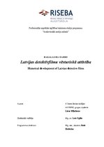 Diplomdarbs 'Latvijas detektīvfilmu vēsturiskā attīstība', 1.