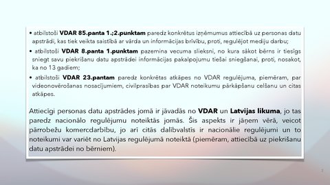 Prezentācija 'Fizisko personu datu apstrādes likums', 3.