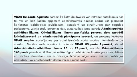 Prezentācija 'Fizisko personu datu apstrādes likums', 4.