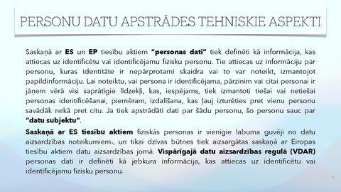 Prezentācija 'Fizisko personu datu apstrādes likums', 5.