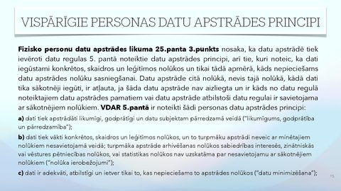 Prezentācija 'Fizisko personu datu apstrādes likums', 15.