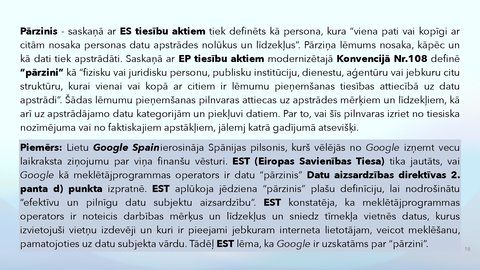 Prezentācija 'Fizisko personu datu apstrādes likums', 18.