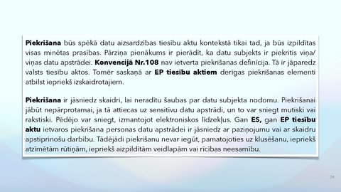 Prezentācija 'Fizisko personu datu apstrādes likums', 24.