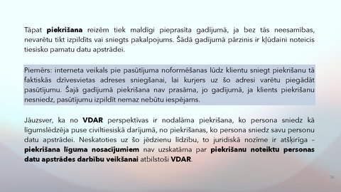 Prezentācija 'Fizisko personu datu apstrādes likums', 26.