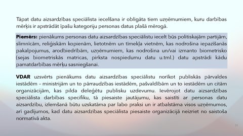 Prezentācija 'Fizisko personu datu apstrādes likums', 31.
