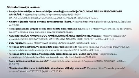 Prezentācija 'Fizisko personu datu apstrādes likums', 35.