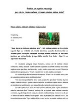 Referāts 'Pozitīva un negatīva recenzija par rakstu "Nekas neliedz reklamēt alkoholu blaku', 1.