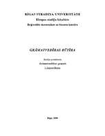 Konspekts 'Grāmatvedības būtība', 1.