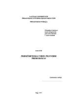 Referāts 'Priekšmetiskās vides pilnveide pirmsskolās', 1.