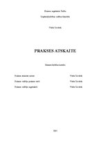 Prakses atskaite 'Prakses atskaite SIA "X"', 1.