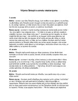 Konspekts 'Viljama Šekspīra sonetu raksturojums', 1.