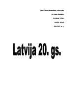 Referāts 'Latvija 20.gadsimtā', 1.