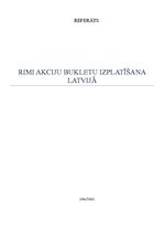 Referāts 'Rimi akciju bukletu izplatīšana', 1.