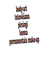 Referāts 'Pīrsings, tetovējumi, permanentais meikaps', 1.