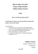 Eseja 'Eiropas Savienības valsts pārvaldes darbības (administratīvie) principi. Valsts ', 1.