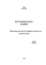 Biznesa plāns 'SIA "X" bioloģisko energoresursu realizēšana tirgū', 1.